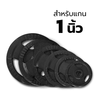 ชุดแผ่นน้ำหนักเหล็ก แกน 1 นิ้ว