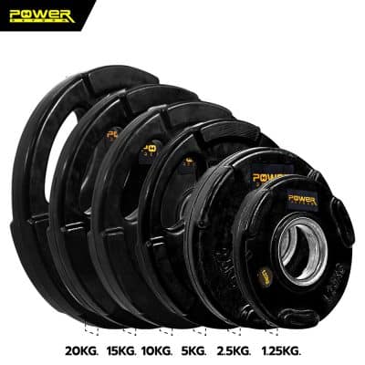 แผ่นน้ำหนักหุ้มยาง Olympic แกน 2 นิ้ว